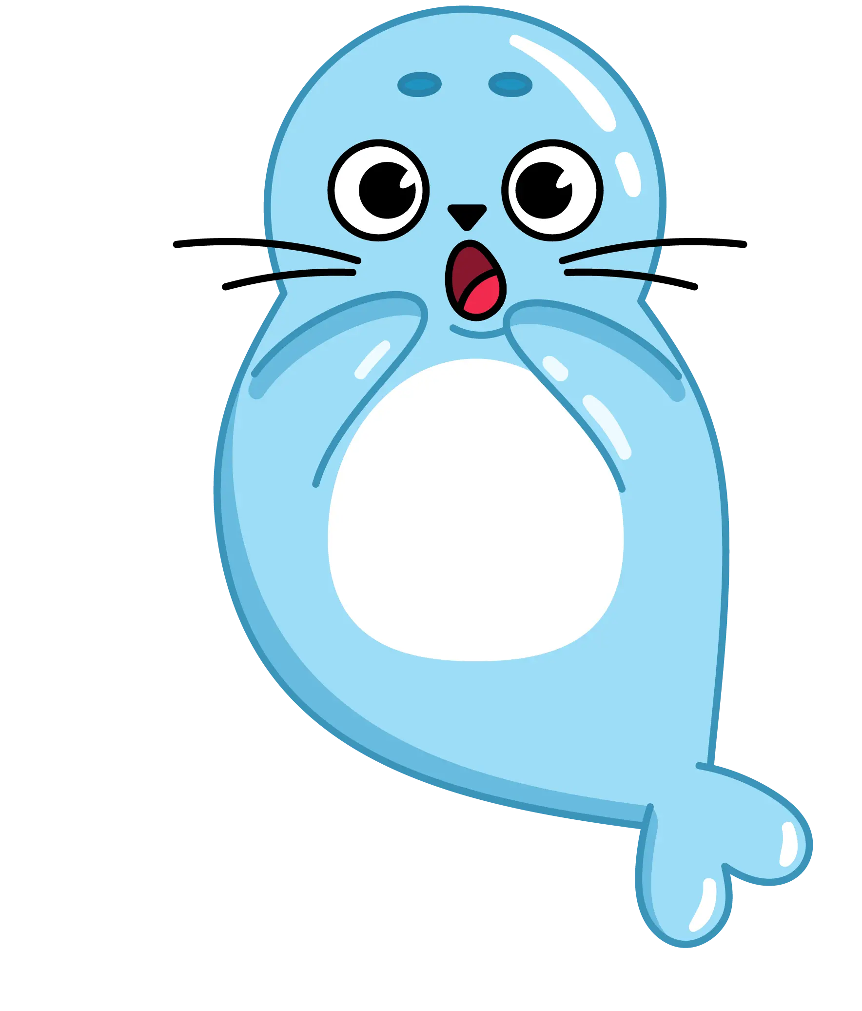 sel med sjokkert ansikt